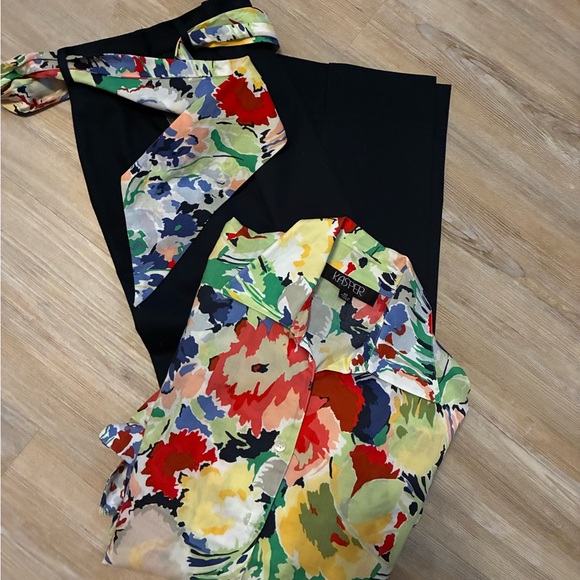 Kasper Pants - !!MID MONTH BIG SALE!! Blue floral pants set